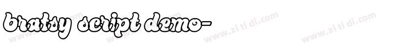 bratsy script demo字体转换